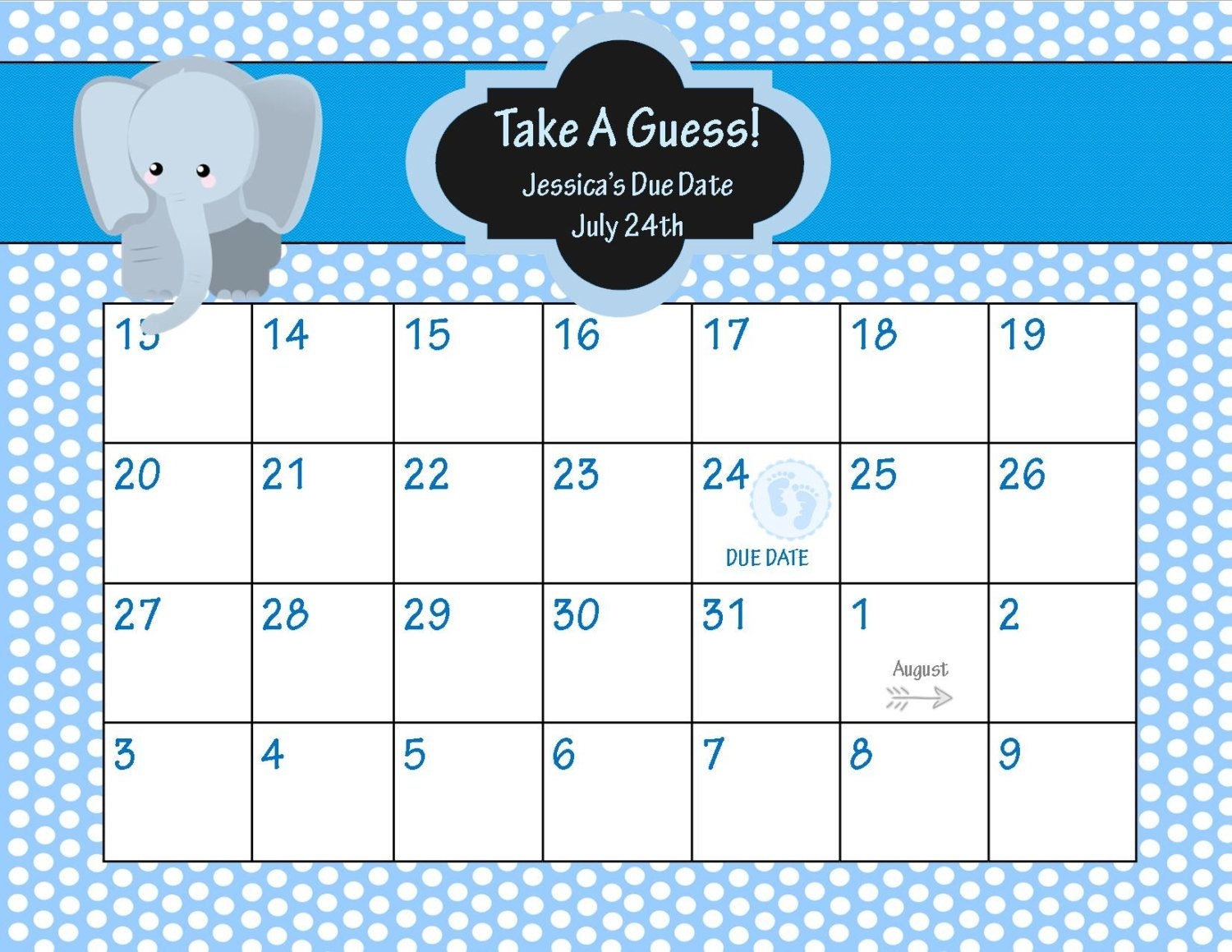 Guess+Baby+Due+Date+Calendar | Baby Due Date Calendar, Baby