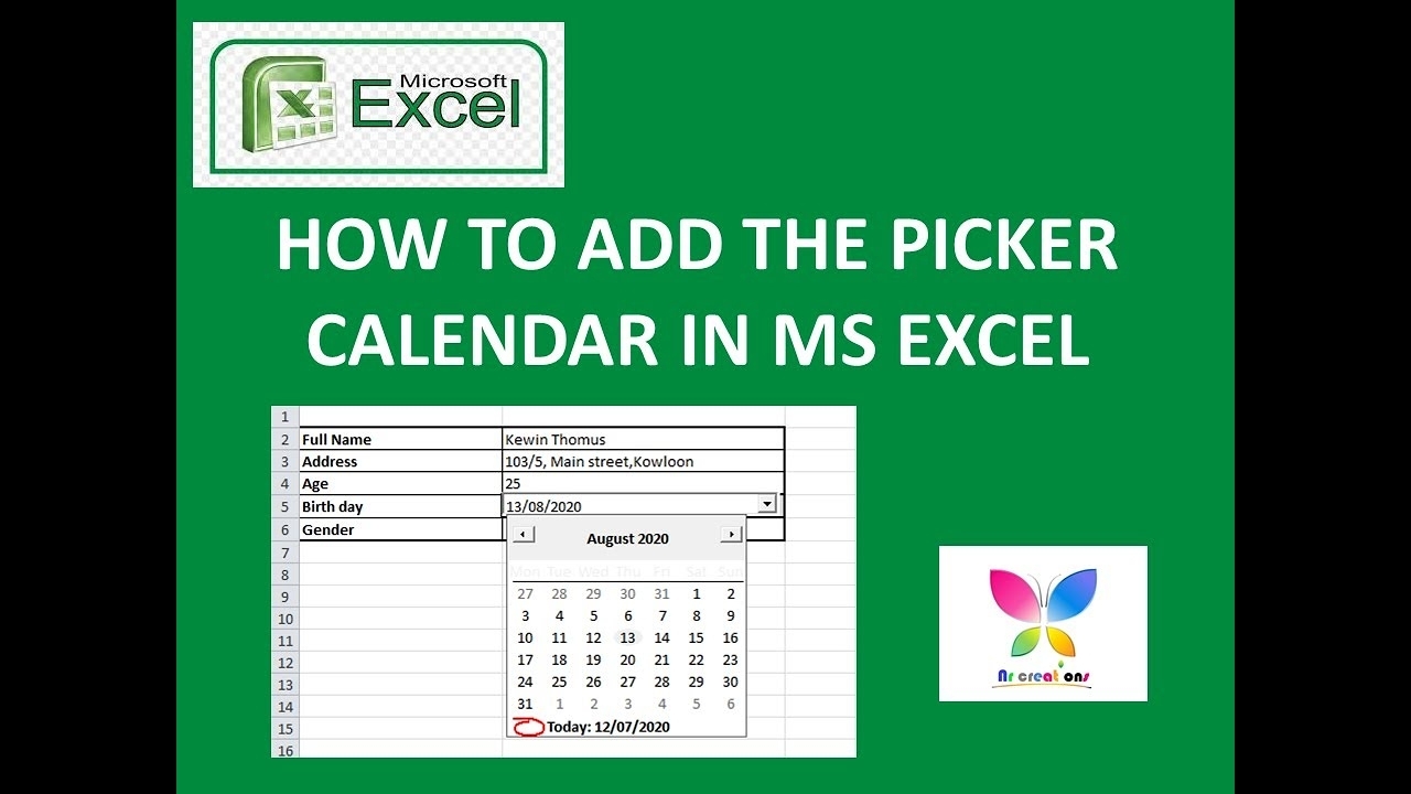 How To Add Date Picker Calendar /Drop Down Calendar To Ms