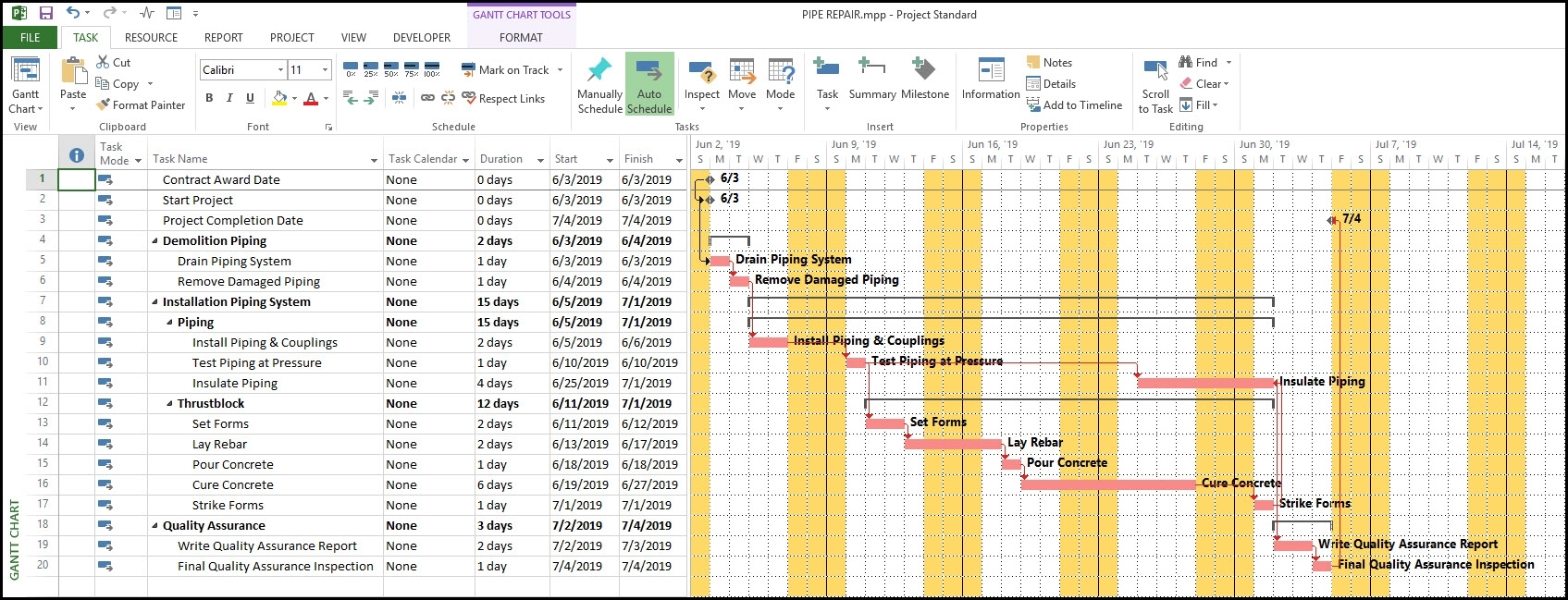 How To Assign A Task Calendar In Microsoft Project