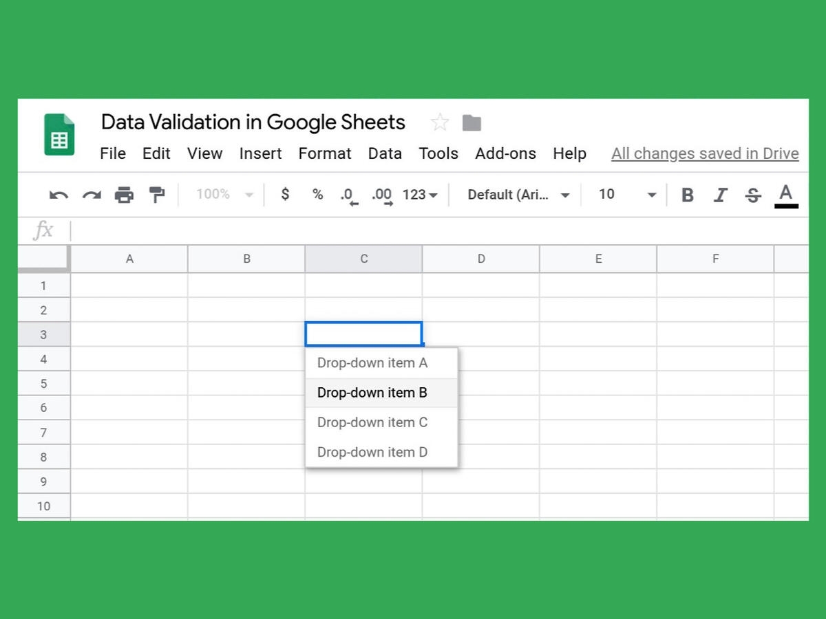 How To Create A Drop-Down List In Google Sheets - Techrepublic