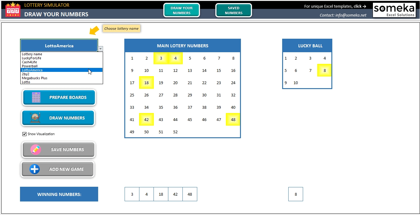 Lottery Simulator | Free Lottery Simulator Excel Template!