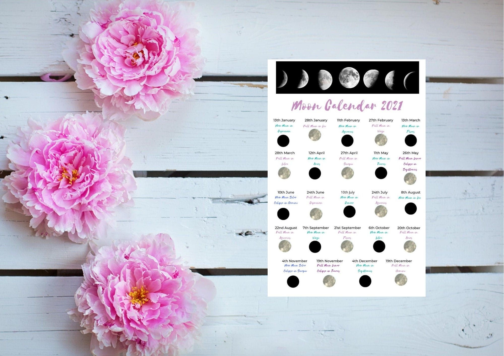 Lunar Calendar 2021 / Astrology Calendar 2021 / Moon