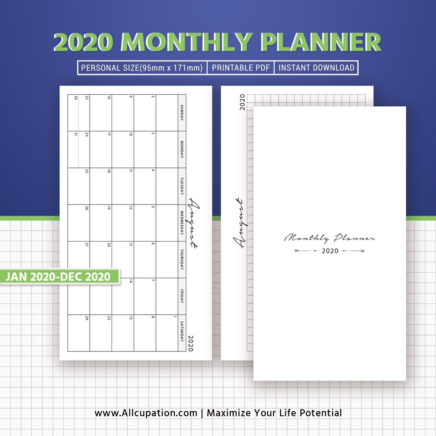 Monthly Calendar 2021 Printable – Klikhomedesign