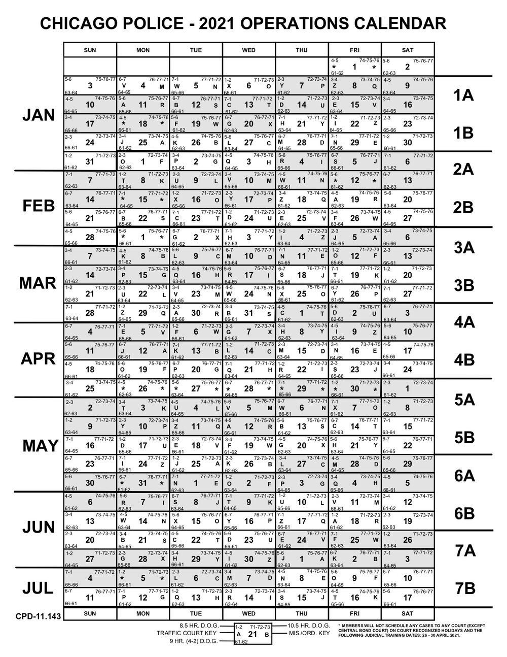 Operations Calendars — Fraternal Order Of Police | Chicago