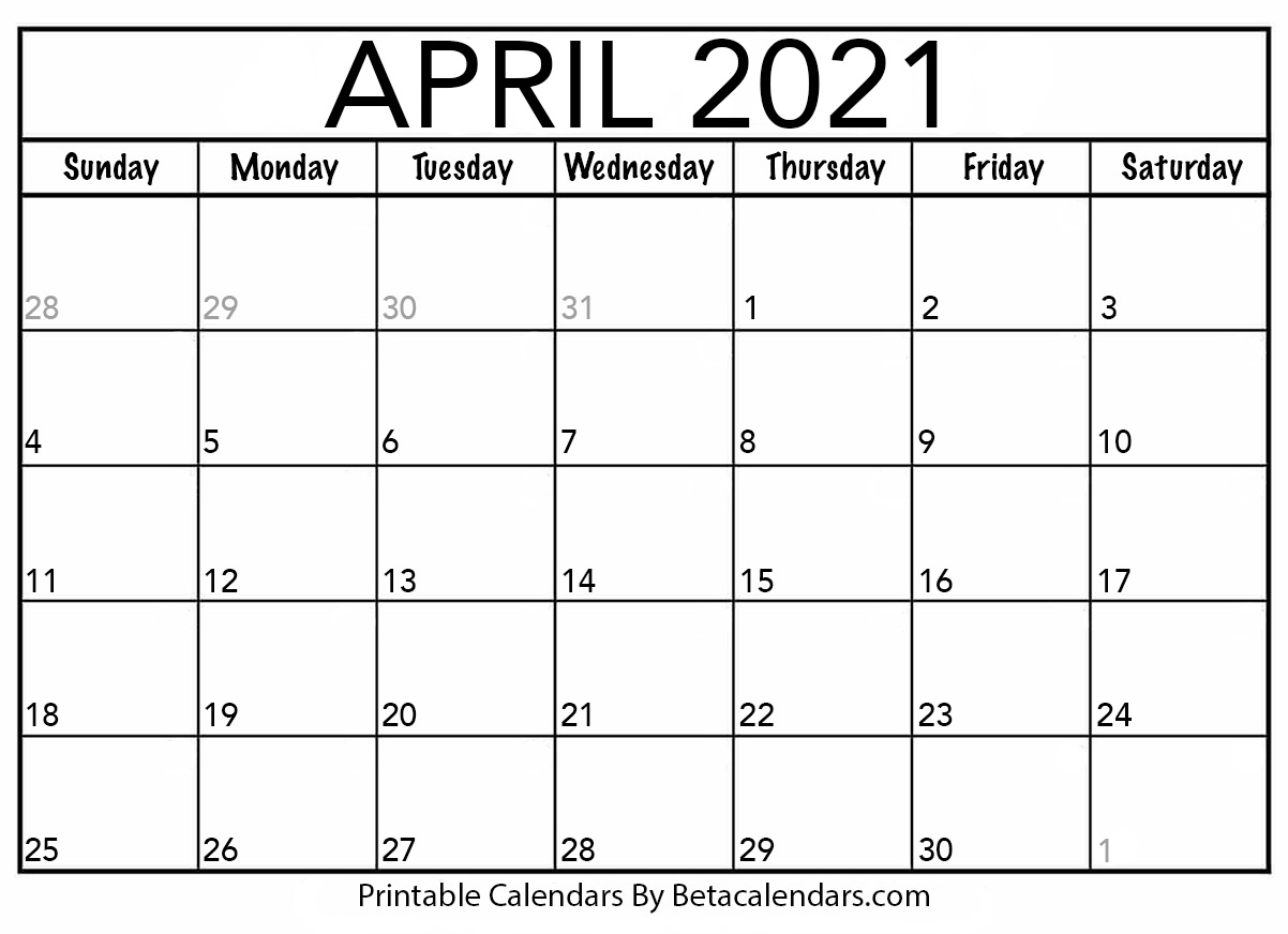 Printable Calendar 2021 | Download &amp; Print Free Blank Calendars