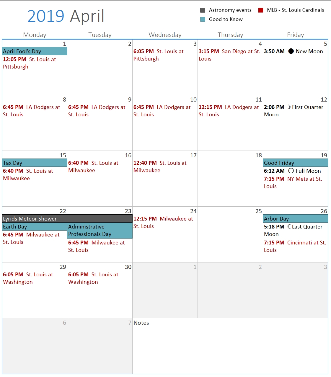Calendar With Only Weekdays Calendar Template 2023