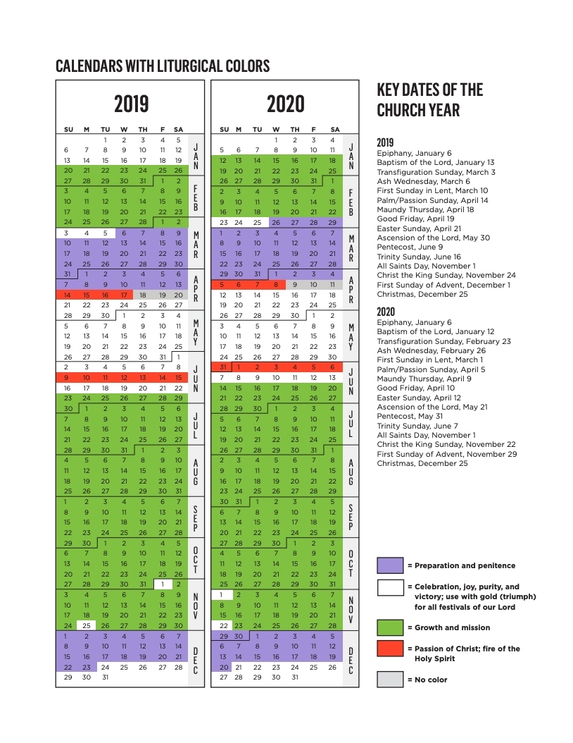 Rca Liturgical Calendar | Reformed Church In America