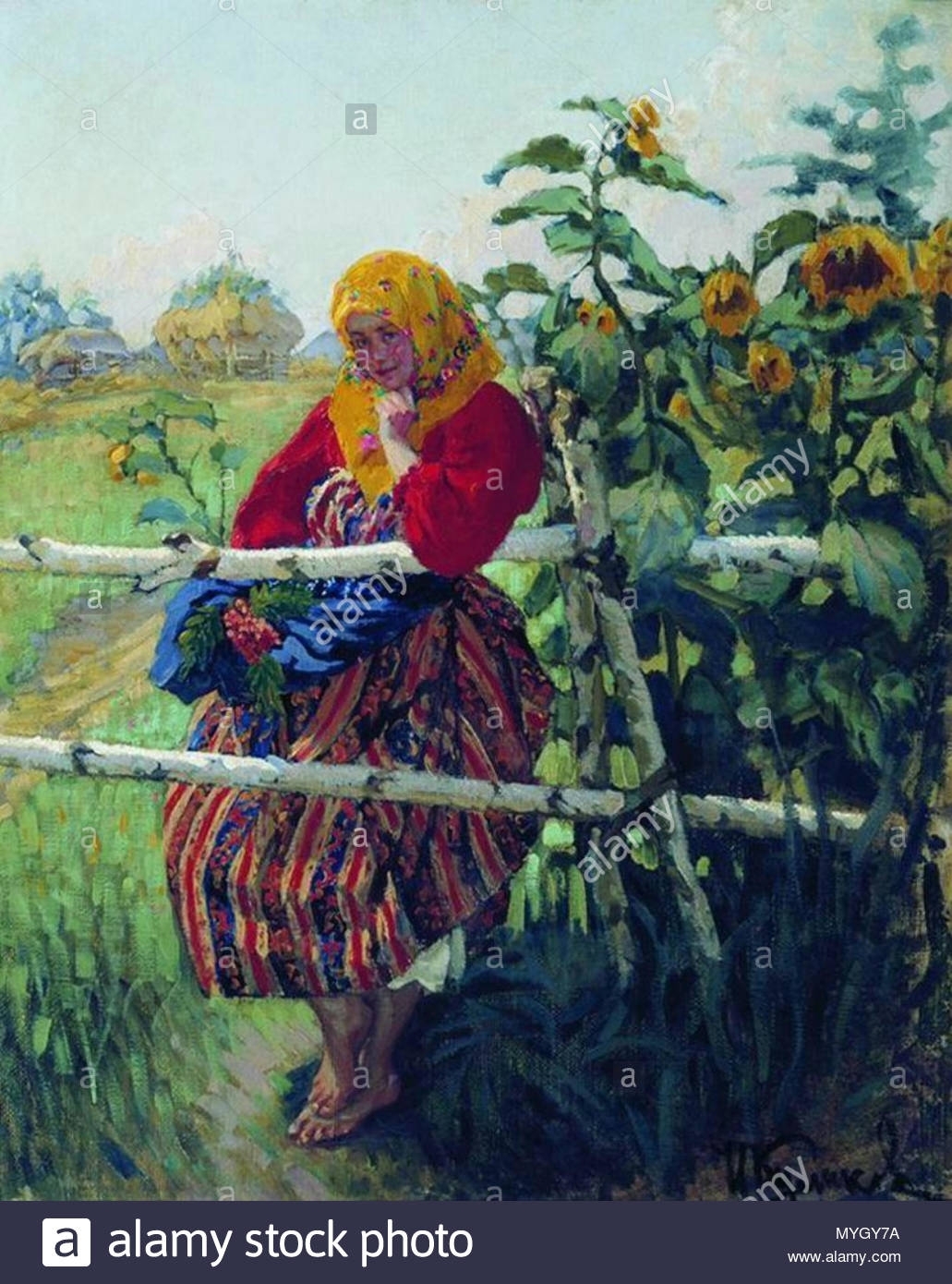 Russian: «У Околицы» At The Outskirts  1913 Ivan Koulikov