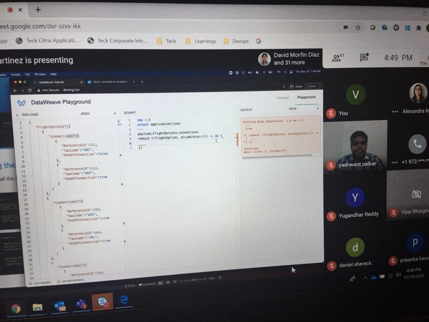 See Reviewing Dataweave Transformation At Mulesoft Meetups