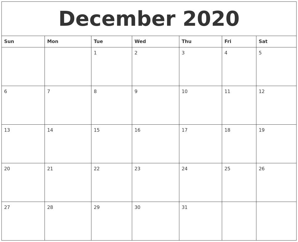 September 2020 Monthly Printable Calendar