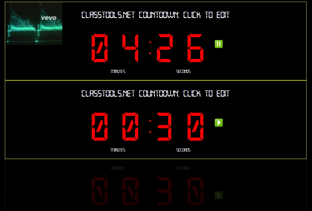 The New Classtools Countdown Timer Offers Multiple Timers