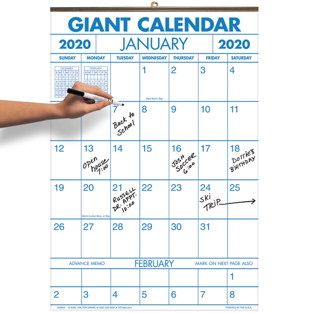 The Two Year Large Calendar In A Visible 14 1/4&quot; X 21 3/4