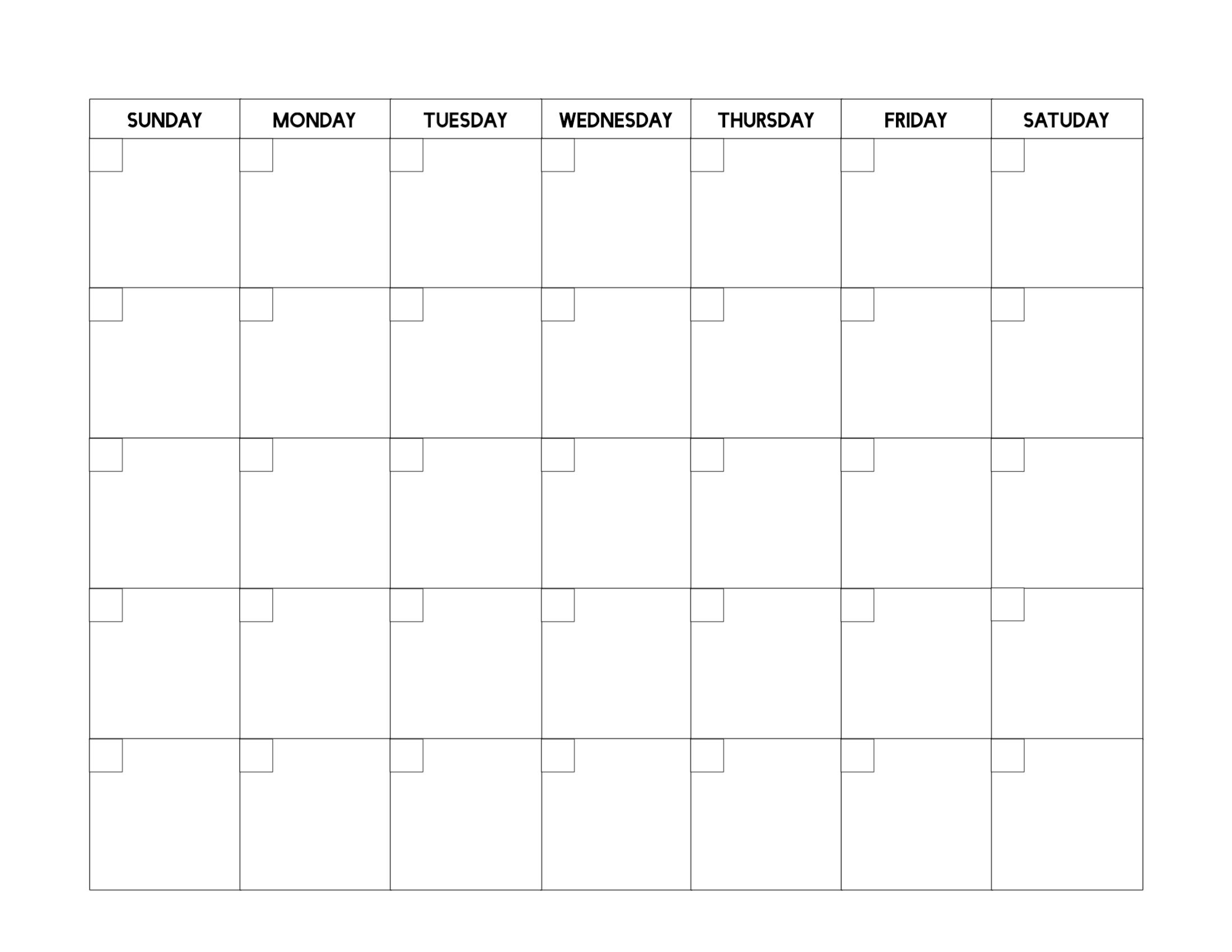 Universal Blank Calendar To Fill In 2020 | Blank Calendar