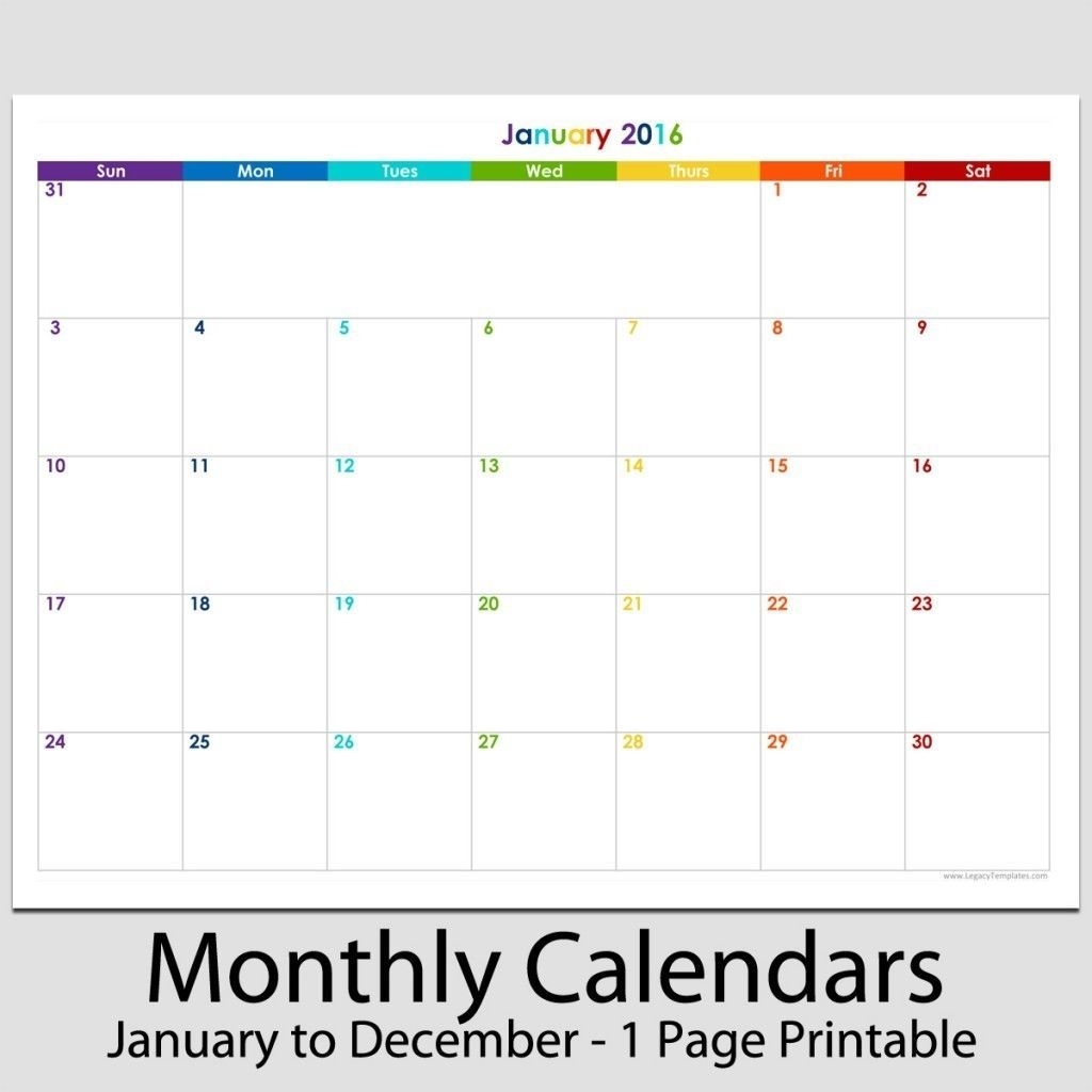 Universal Printable Calendar 8 1/2 X 55 In 2020 | Blank