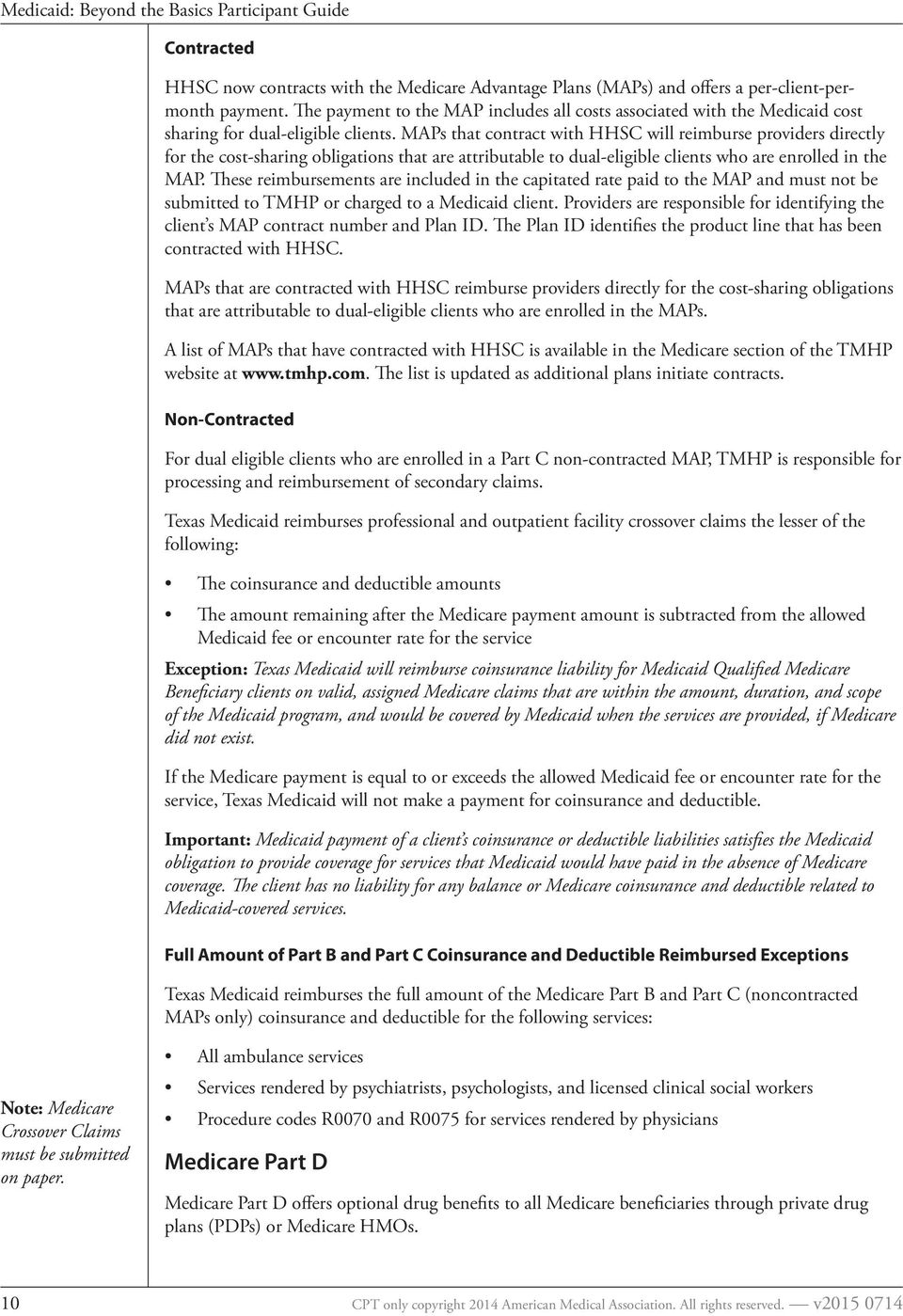 Workshop Participant Guide Medicaid: Beyond The Basics