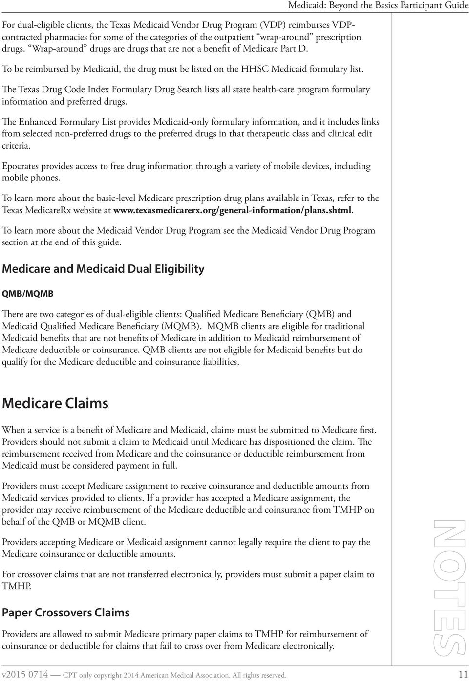 Workshop Participant Guide Medicaid: Beyond The Basics