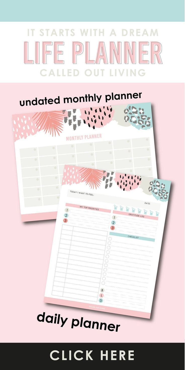 2020 Calendar Printable Undated 90 Day Planner Printable