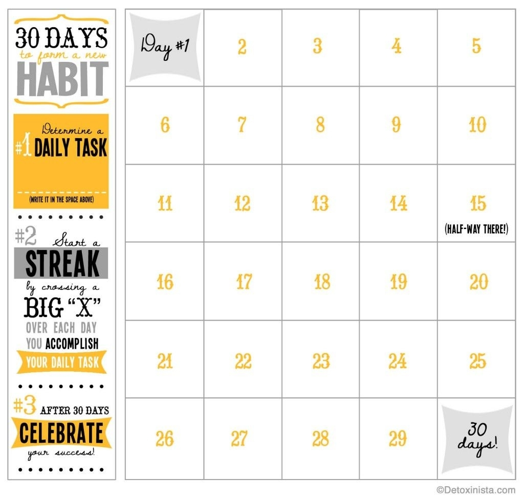 60 Days Challenge Template Calender - Calendar Inspiration