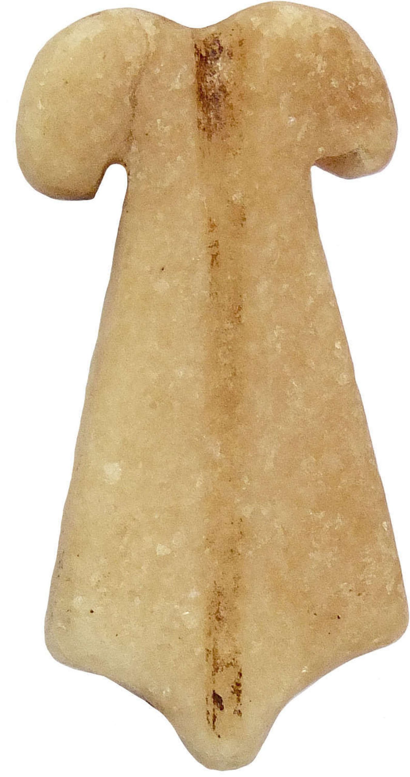 An Egyptian Limestone Double Plumed Amulet, C 730-300 Bc