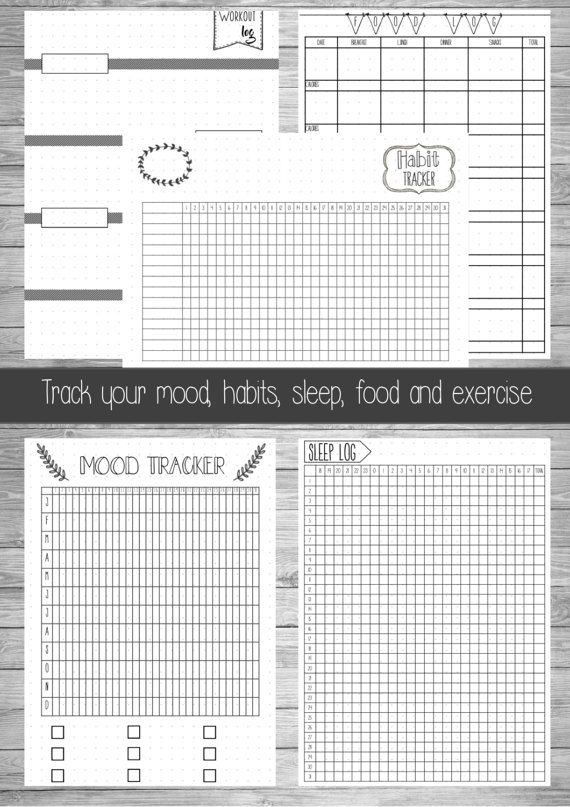 Bullet Journal - Health And Fitness - Planner - Dotted
