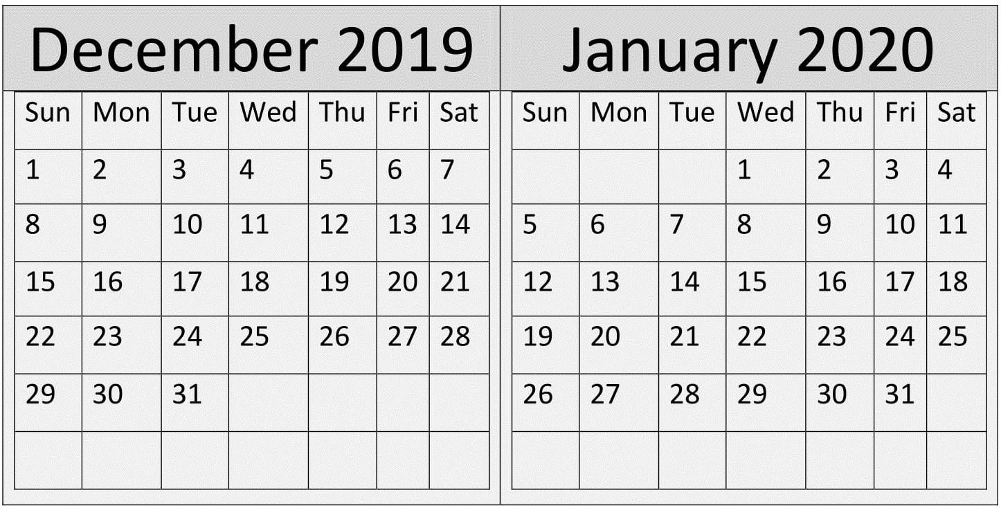 December 2020 Julian Date | Calendar Template Printable