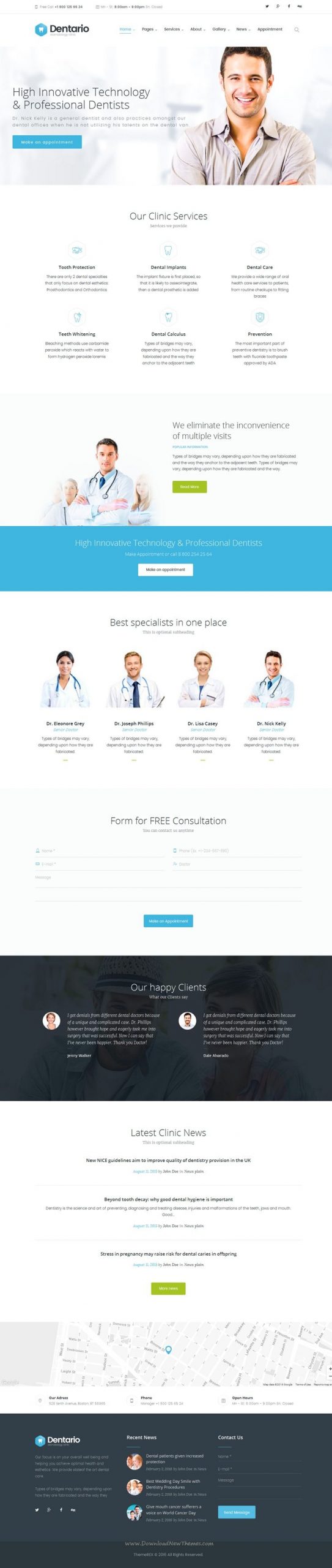 Dentario | Dentist, Medical &amp; Healthcare Wrodpress Theme