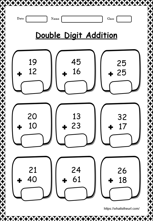 Double Digit Addition - Your Home Teacher