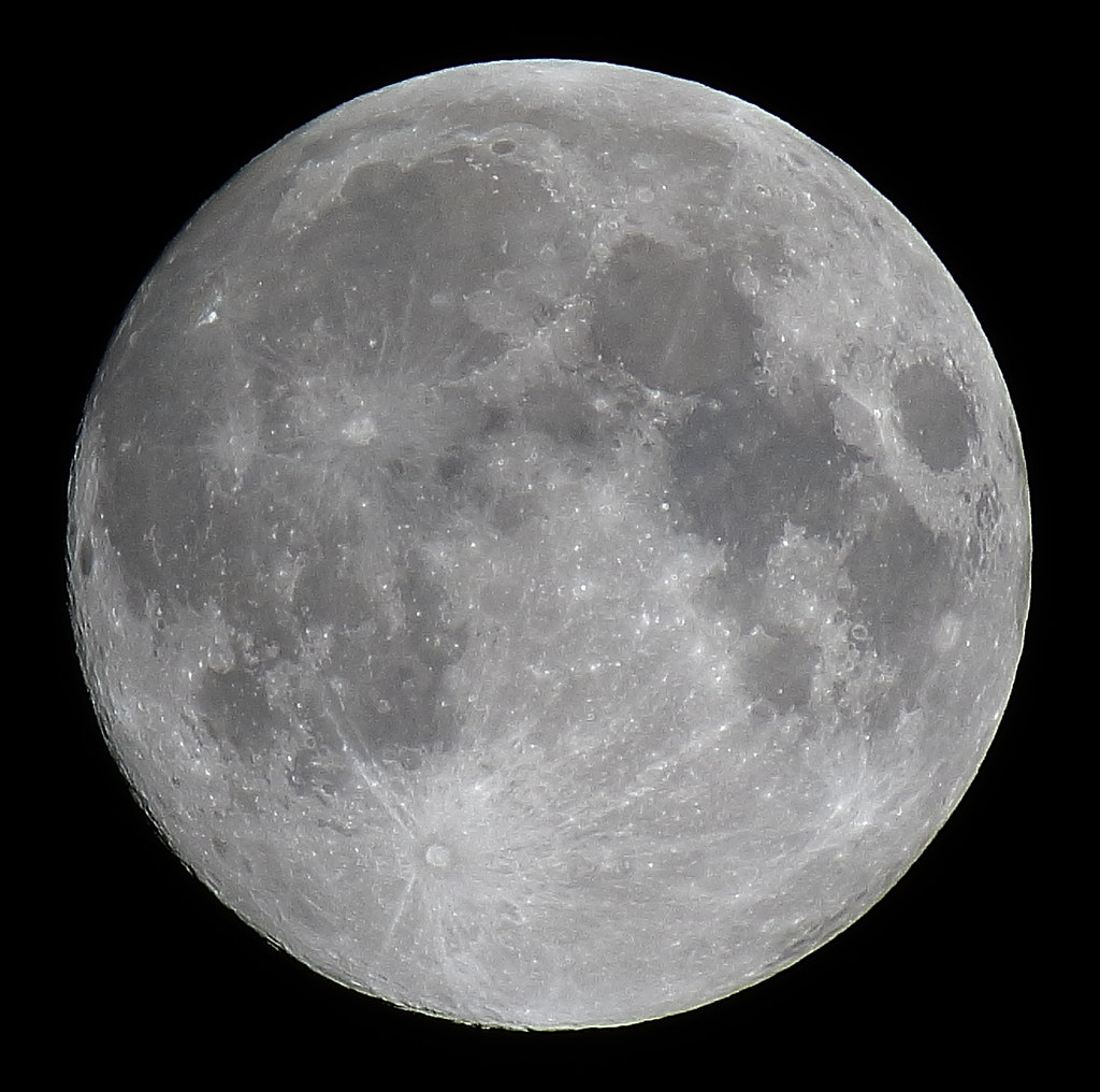 Full Hunter&#039;S Moon, 100% Of The Moon Is Illuminated Taken