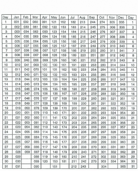 Leap Year Julian Calander | Printable Calendar Template 2020