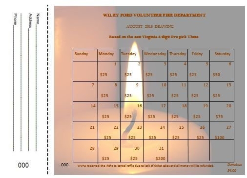 Lottery Calendar Fundraiser Photo | Calendar Template 2020