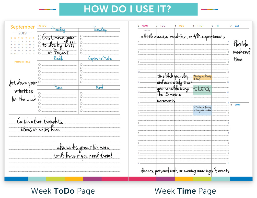 Planner With Time Slots | Calendar For Planning