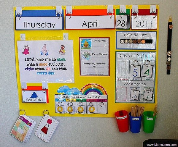 Preschool Circle Time Board And Supplies With Some Fun