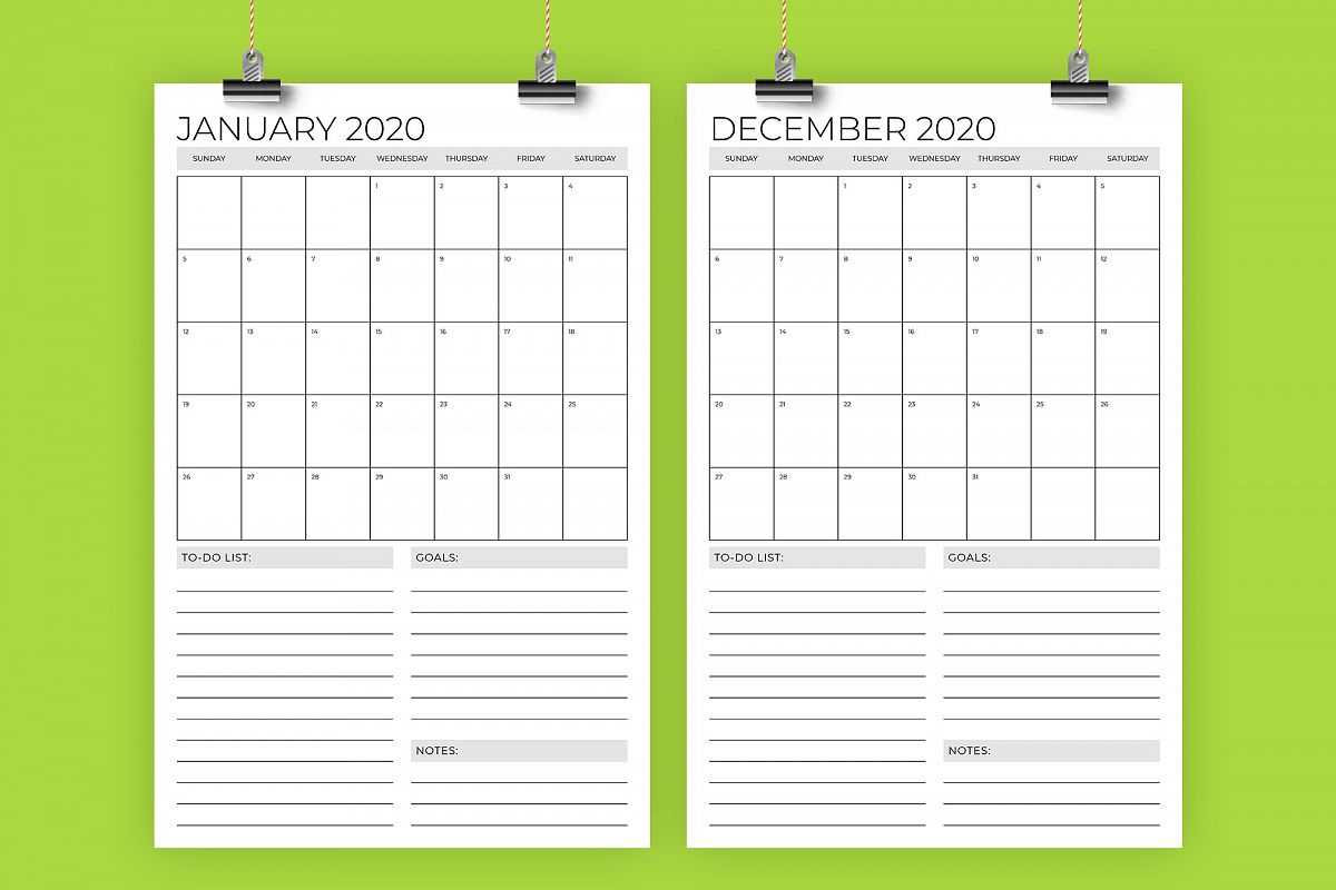 Print 2020 Calendar 11X17 | Calendar Printables Free Templates