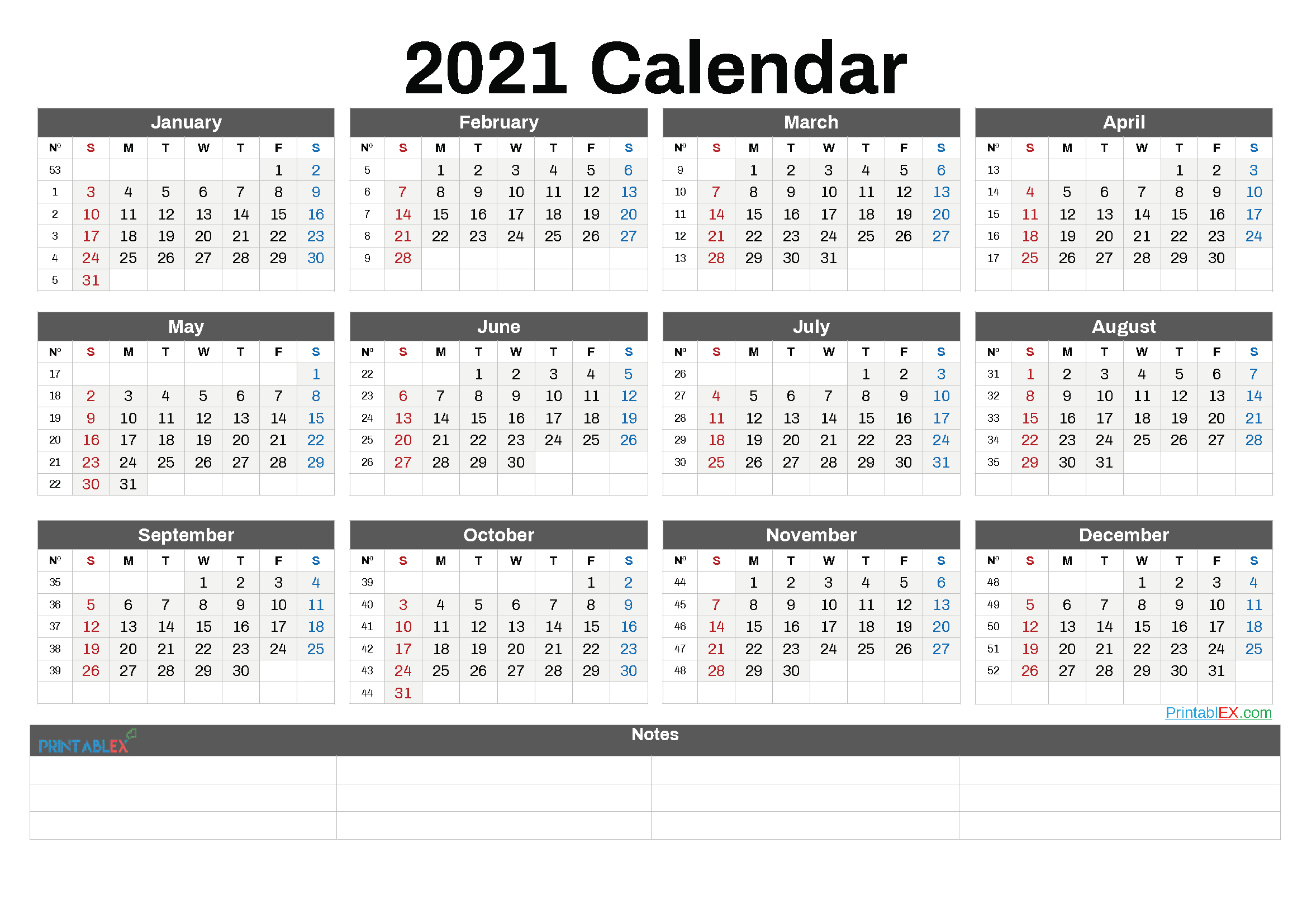 Printable 2021 Calendar By Month - 21Ytw87 - Free