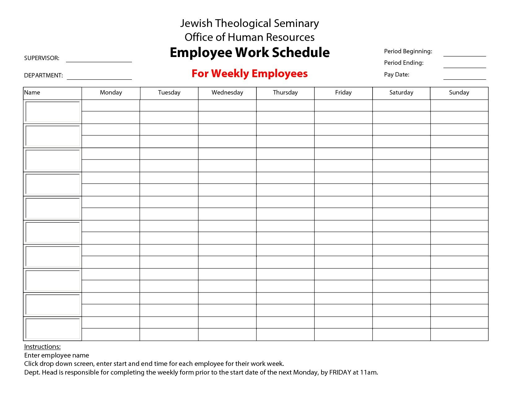 Semi Monthly Payroll Schedule » Free  | Business Forms