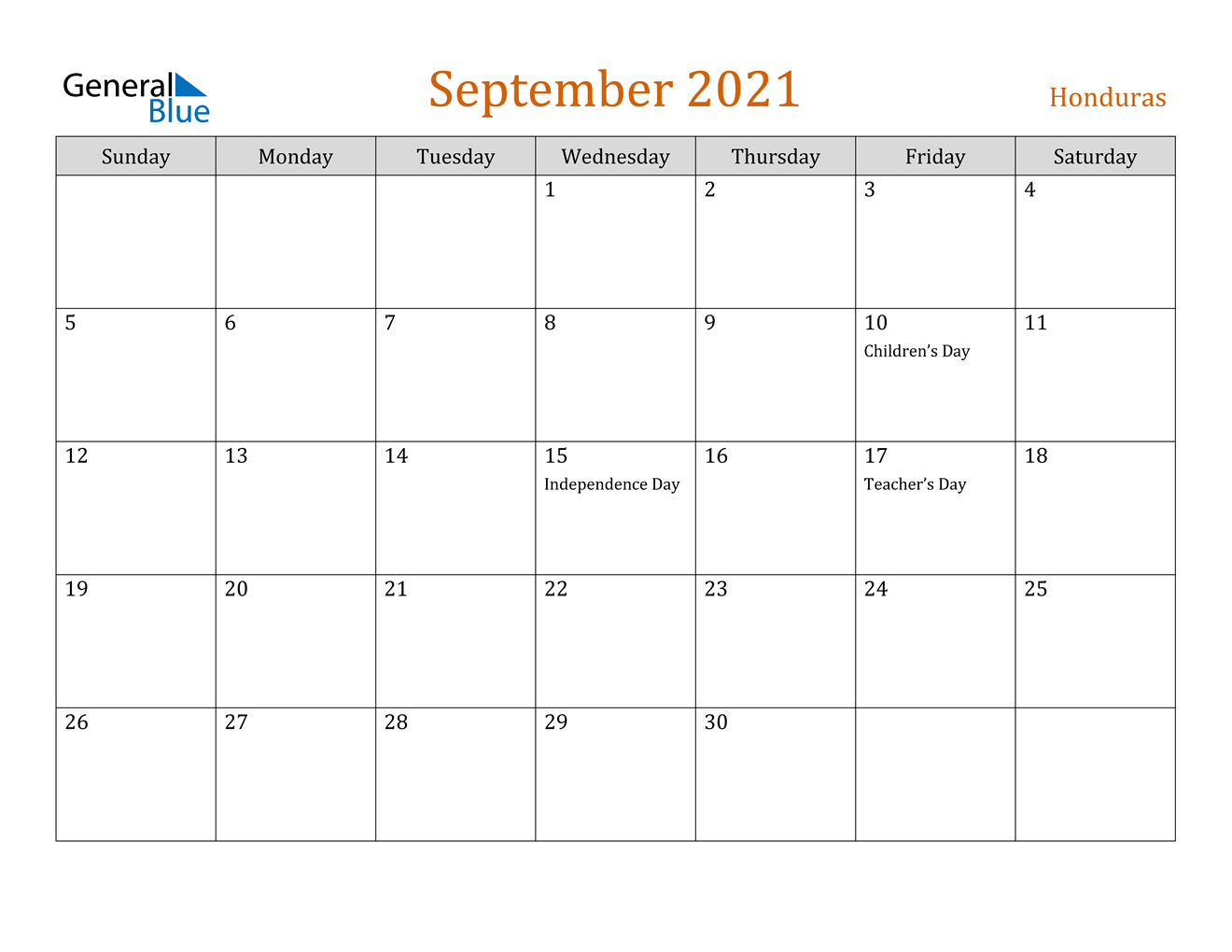 September 2021 Calendar | Calendar Printables Free Blank