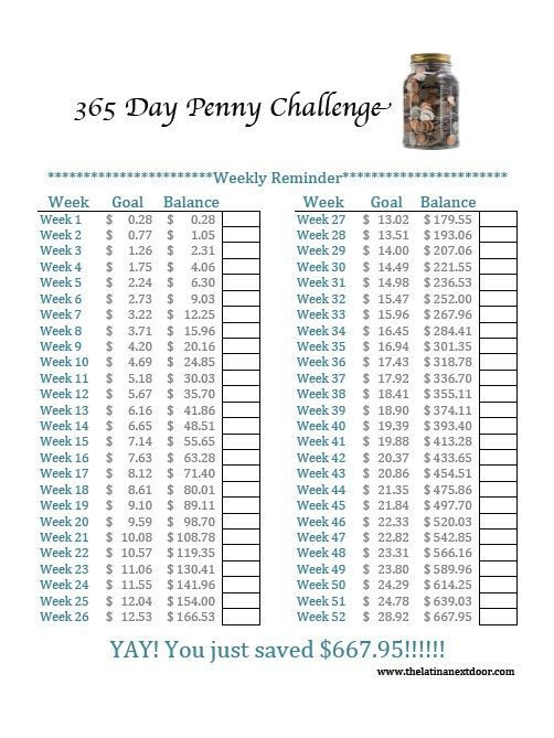 365Day Money Challenge Printable Calendar Template 20242025