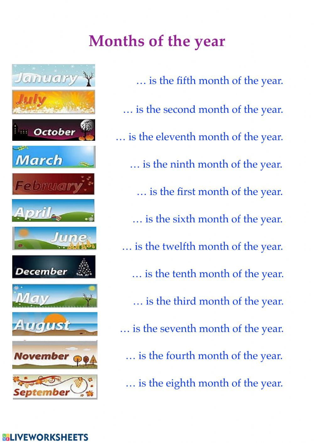 The Ordinal Numbers - Interactive Worksheet In 2020