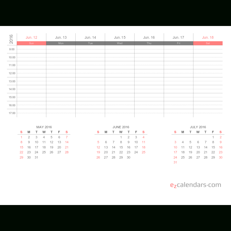 Two Weeks Appointment Schedule Template, Weekly Planner