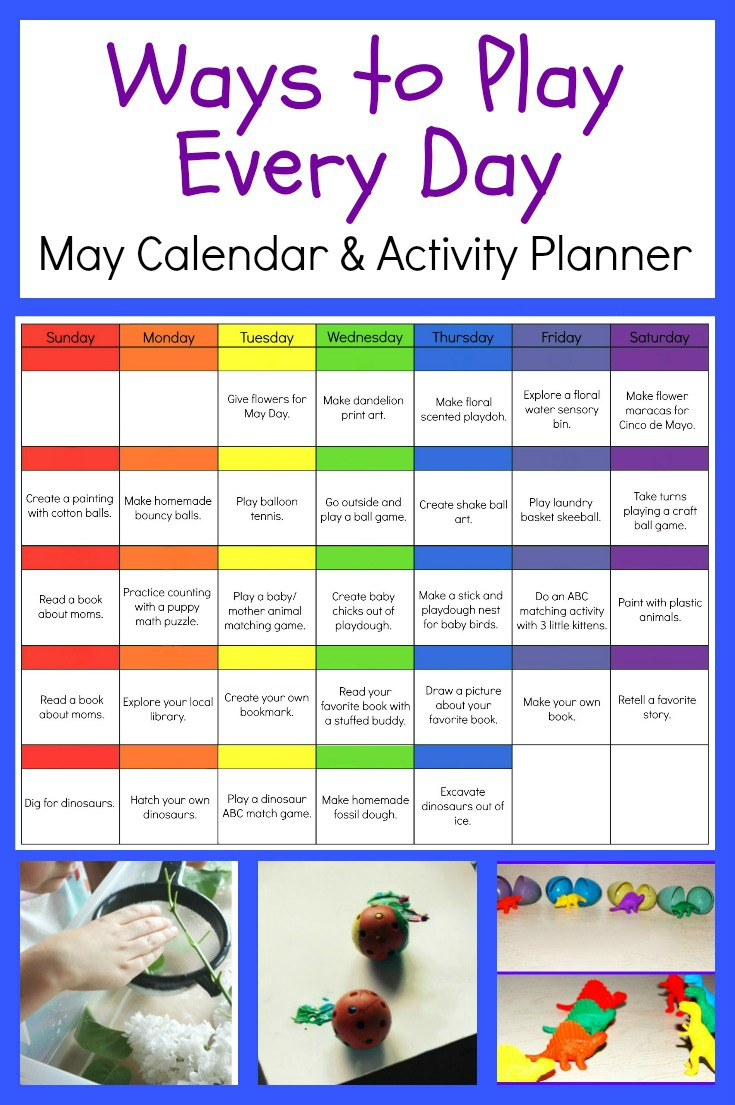 Ways To Play Everyday - May Activity Calendar For #