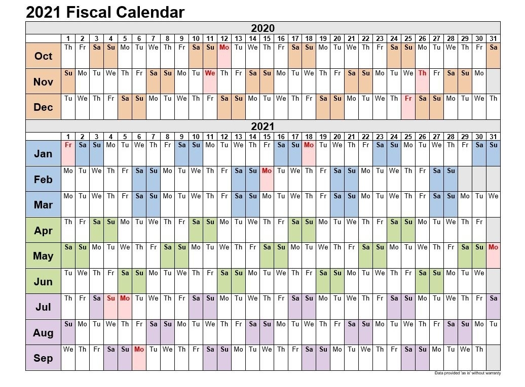 2021 Calendar Quaters | Month Calendar Printable