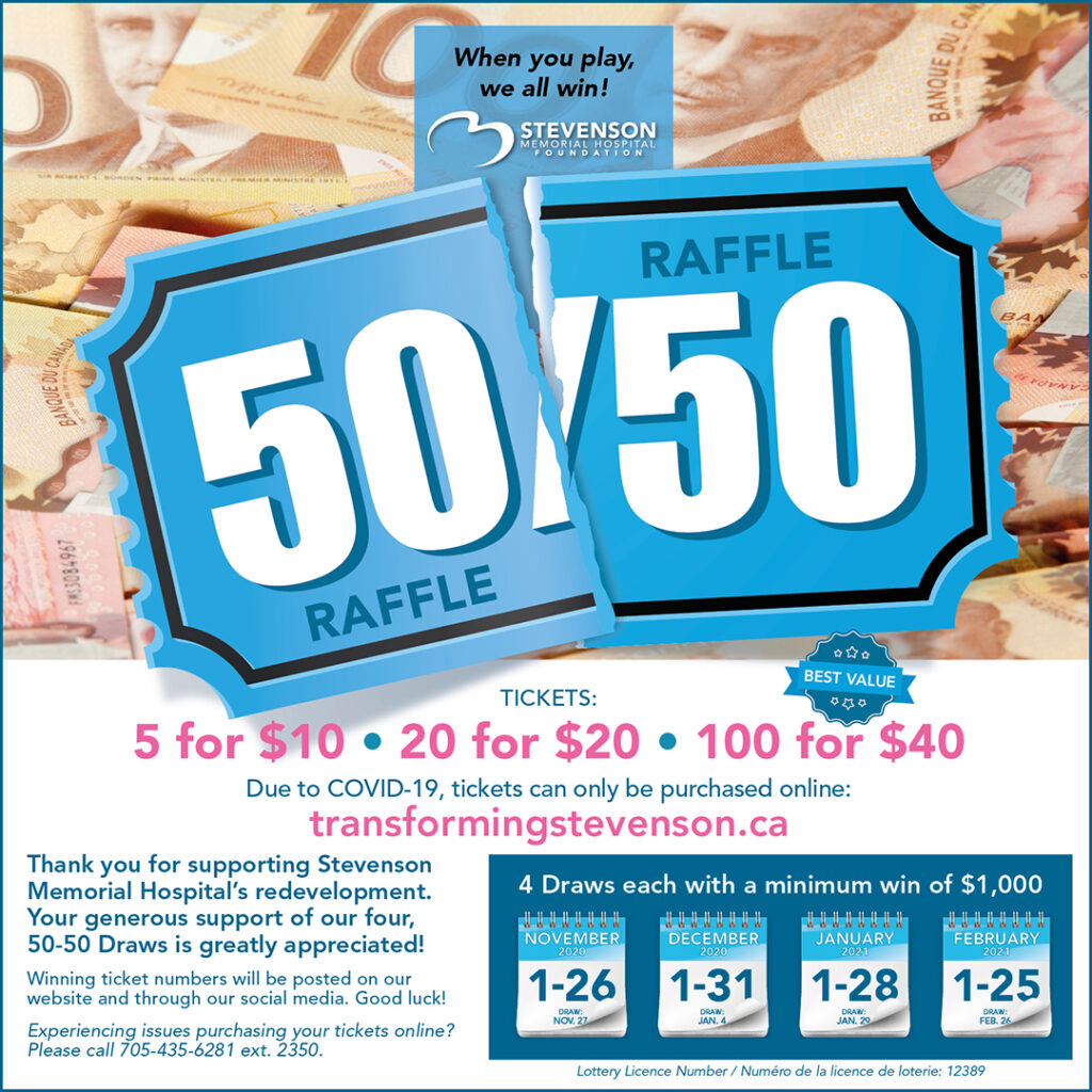 50-50 Lottery - Stevenson Memorial Hospital Foundation