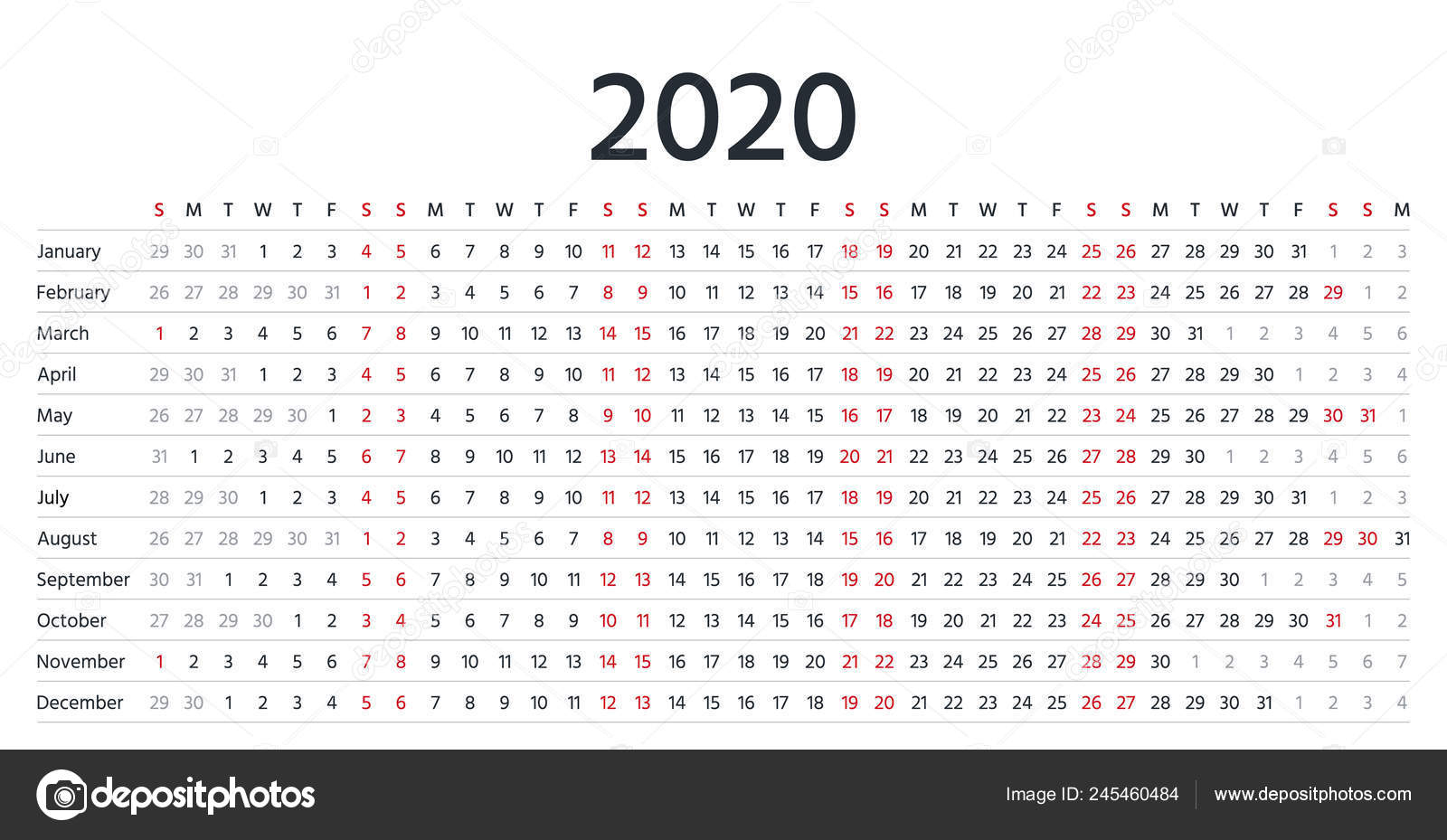 Calendario 2020 Organizador - Calendario 2019