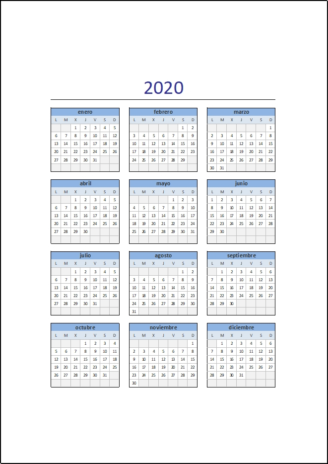 Calendario Con Numero Juliano Image | Calendar Template 2020