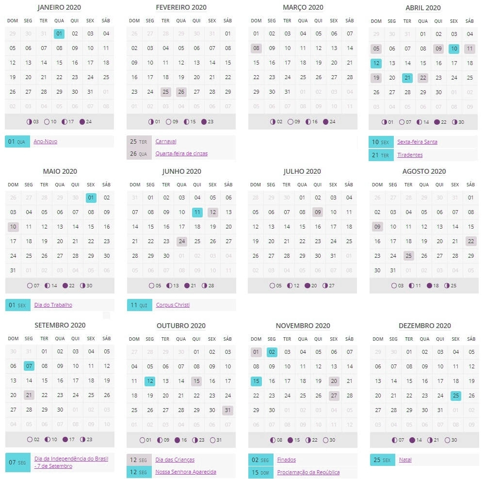 Calendario Dias Julianos 2020 | Calendar Template 2020