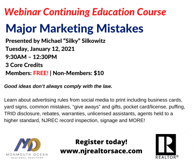 Ce Webinar - Major Marketing Mistakes Presented By Michael