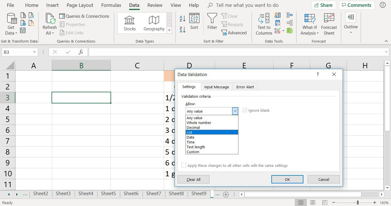 Create A Drop-Down List In Excel To Restrict Data