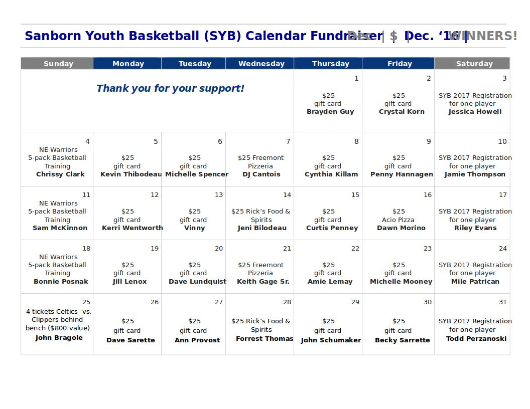 How To Do A Cash Calendar Raffle Fundraising Calendar Template 2023