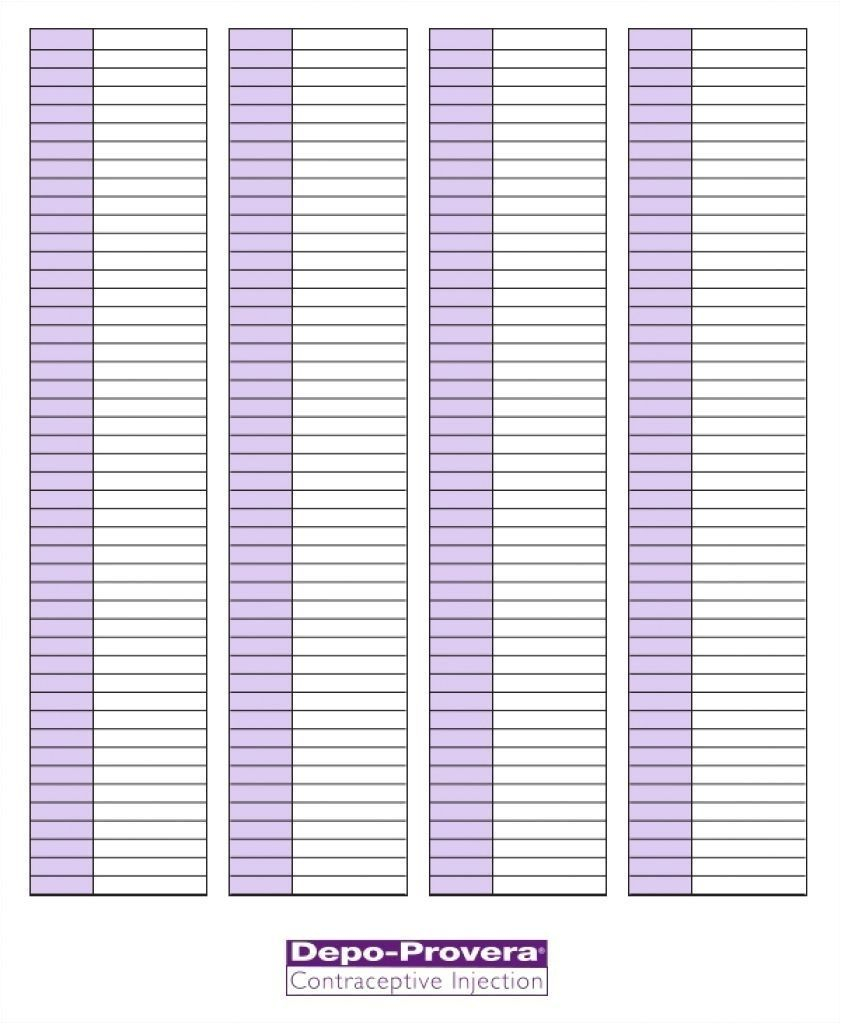 Depo Provera Injection Schedule Chart 2021 In 2021 | Print