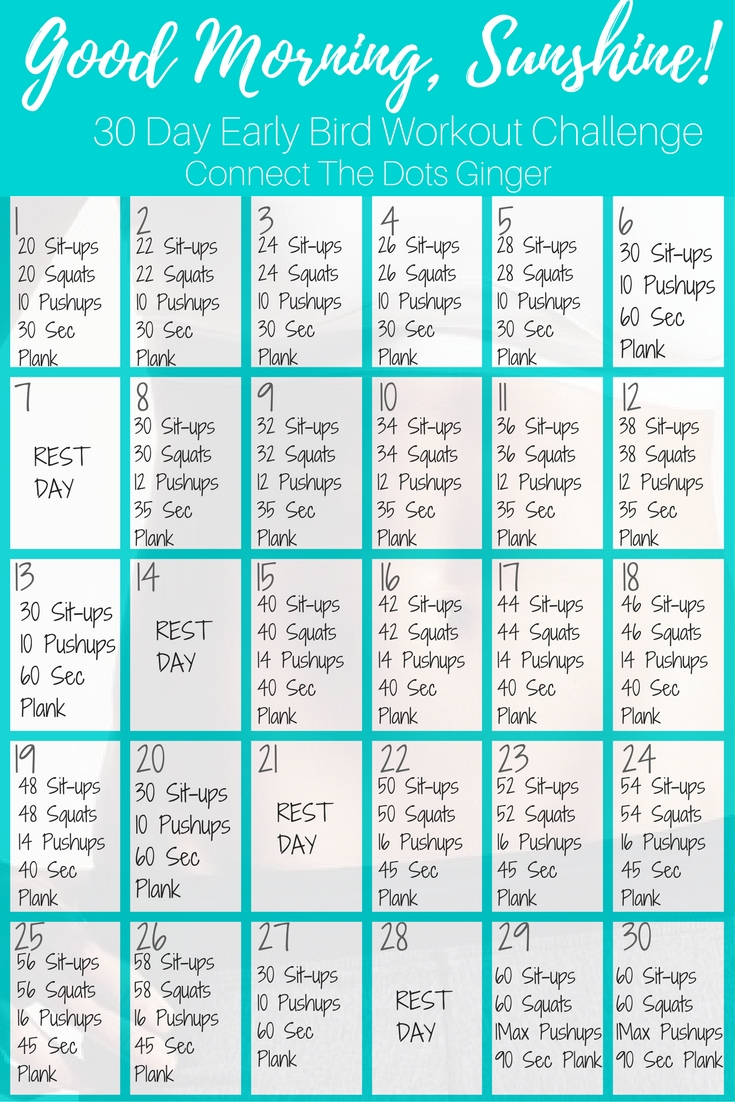 How To 30 Day Workout Schedule | Get Your Calendar Printable